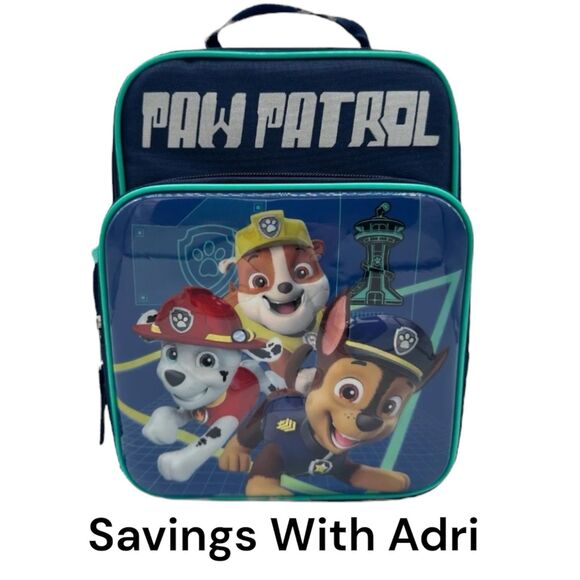 Nickelodeon Paw Patrol Pups Reusable Kids insulated Lunch Bag with mesh water - Picture 1 of 3